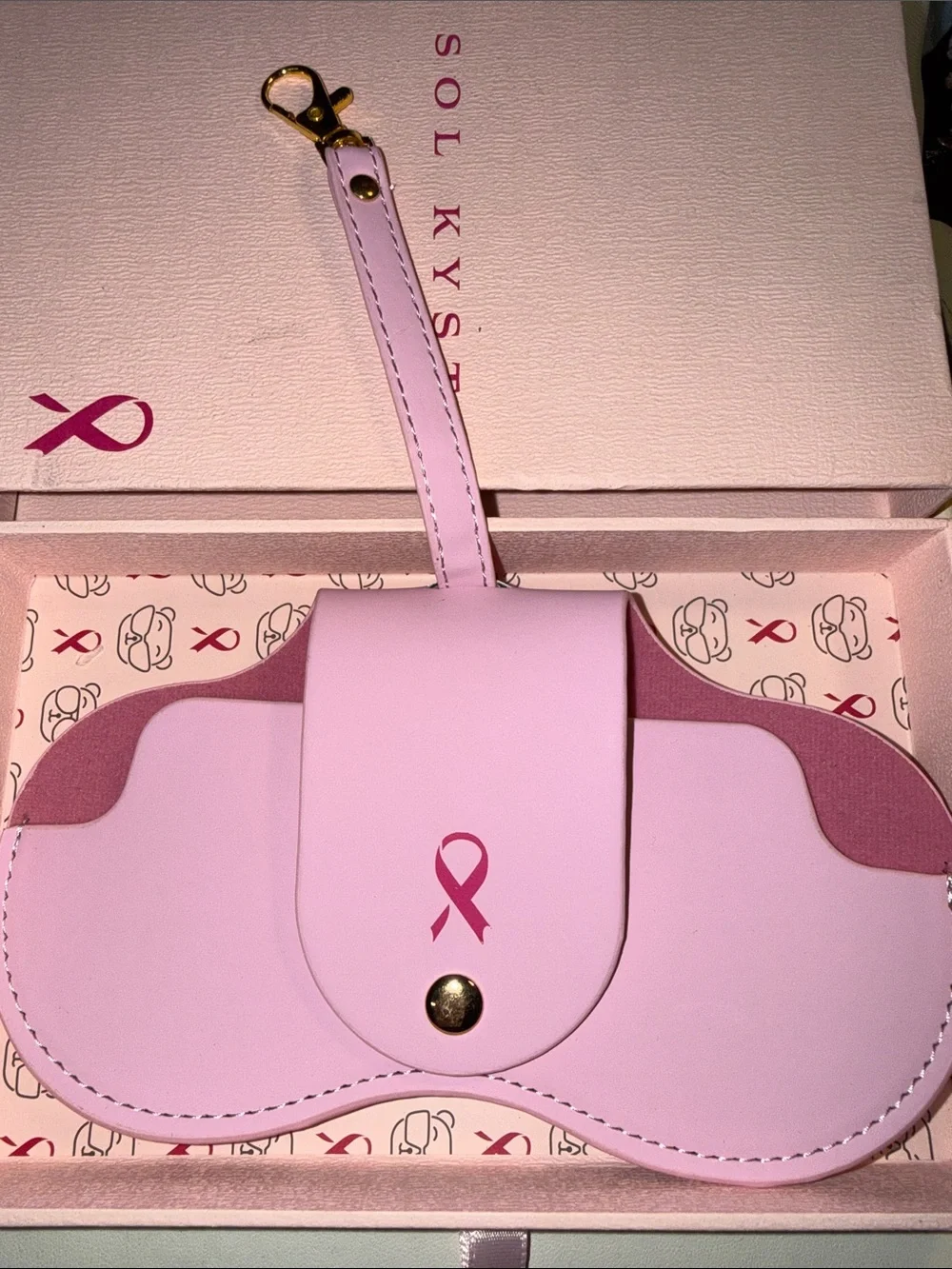 Sol Kyst Klip Sunglasses Case Breast Cancer Awareness